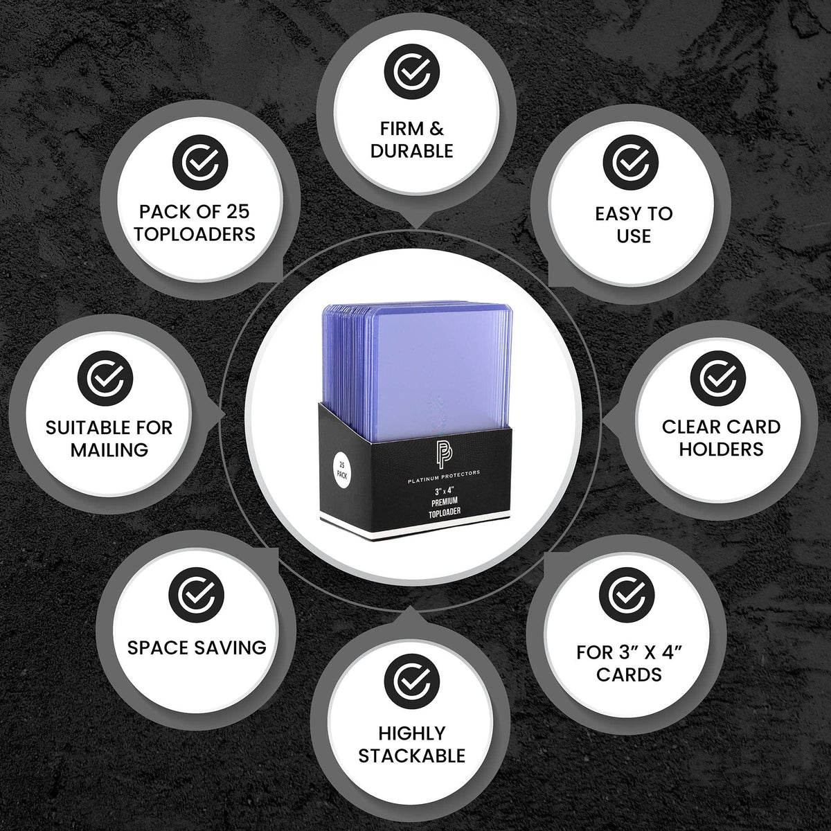 Platinum Protectors display-ready sleeves ideal for trading at shows.