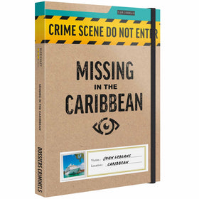 Platonia Games Profiler missing in the Caribbean cover art sets a suspenseful mood for game night.