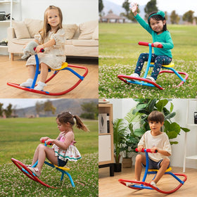 PLATPORTS Rocking Seesaw molded plastic seats provide secure, comfortable seating