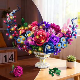 PLAXSOON assembled moon bouquet showcased on a shelf for decor