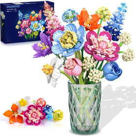 PLAXSOON Flower Bouquet Assembly showing colorful stems for decorative projects