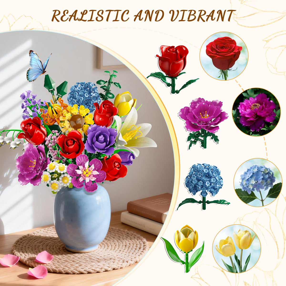 PLAXSOON smiling flower bloom adds playful color to any shelf.