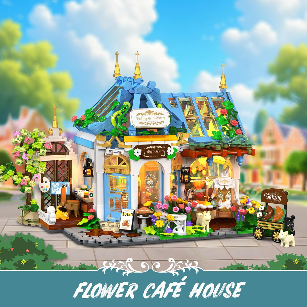 PLAXSOON Flower Café House roof opens for interactive display