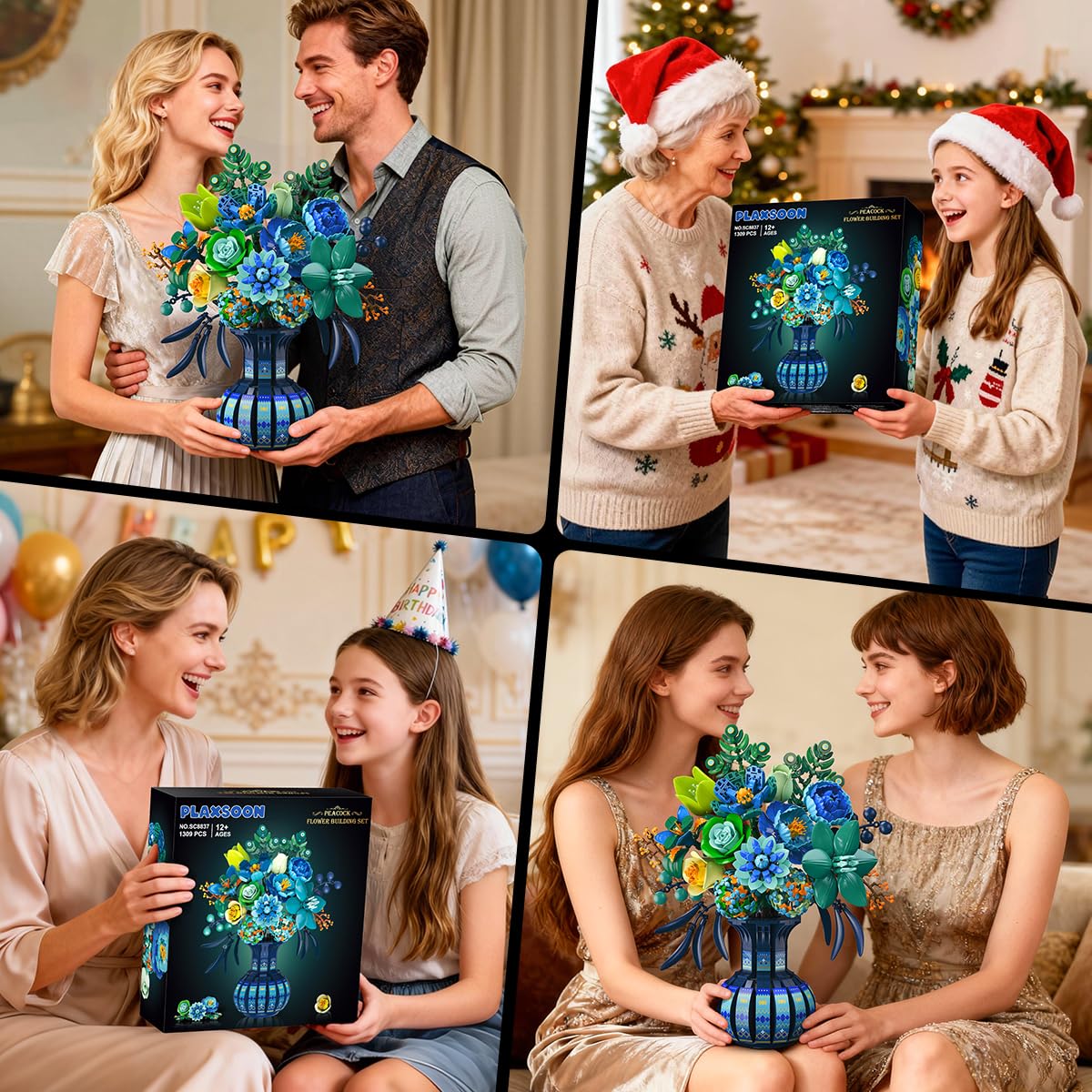 PLAXSOON Flowers Building Set easy-to-handle creative activity