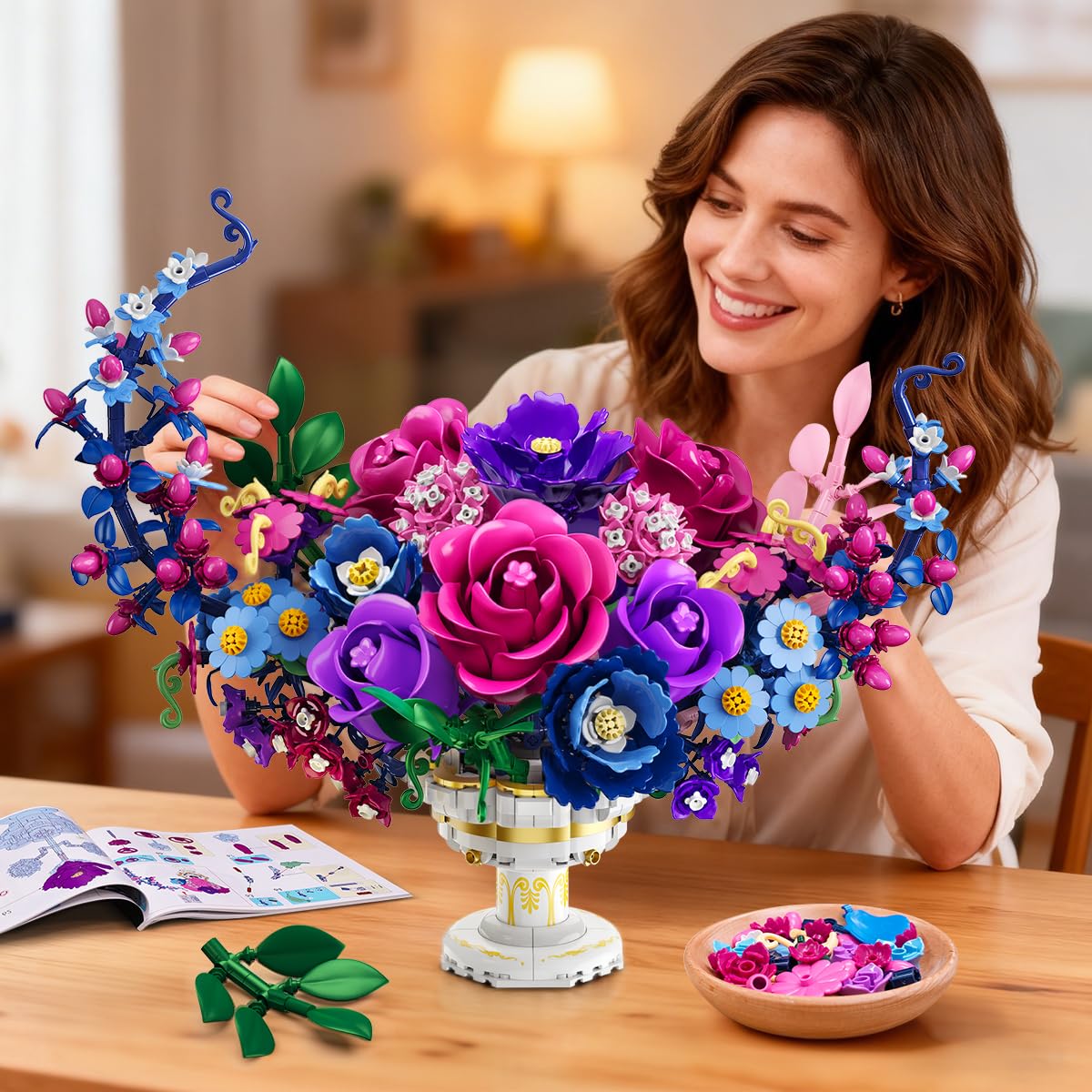 PLAXSOON lighted blooms emit warm glow for cozy work or study