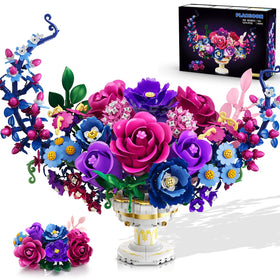 PLAXSOON Moon Flower Bouquet building set close-up centerpiece display