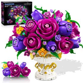 PLAXSOON Purple Rose Bonsai Vase with vibrant color for elegant home decor.