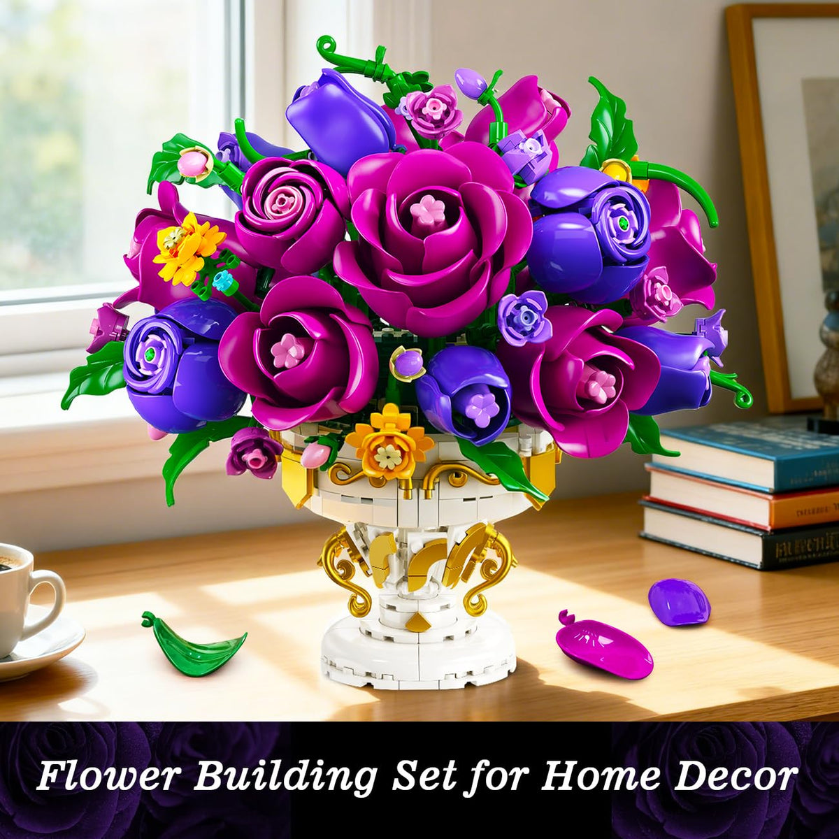 PLAXSOON Rose Growth Stages display evolving blooms for dynamic visual interest.