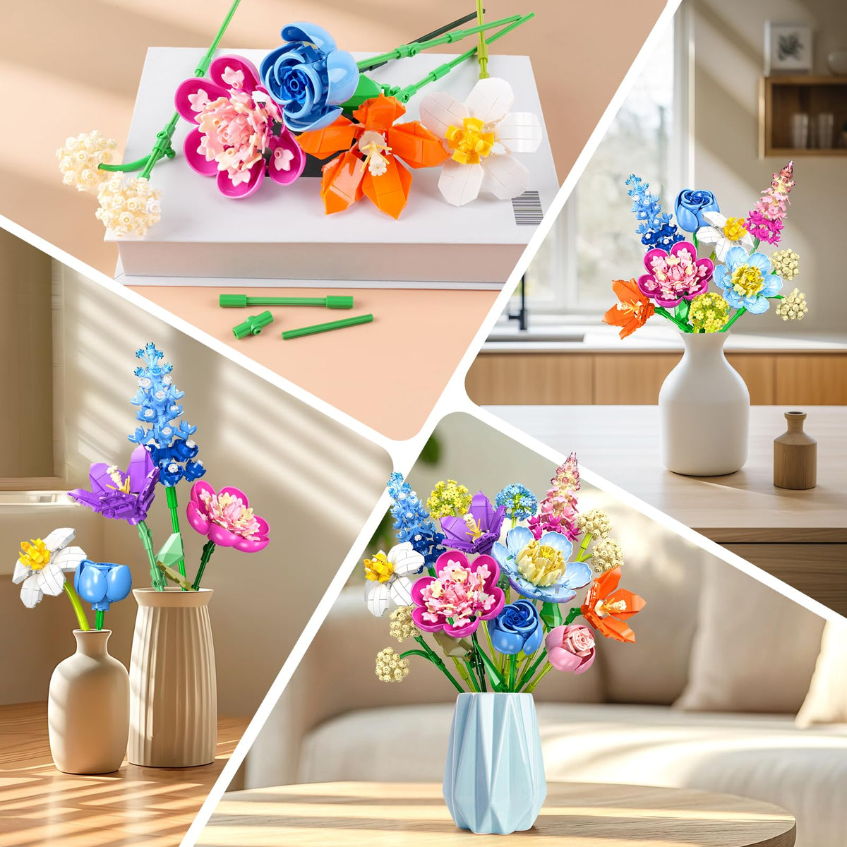 PLAXSOON Snowball Flower Branch compact, elegant arrangement