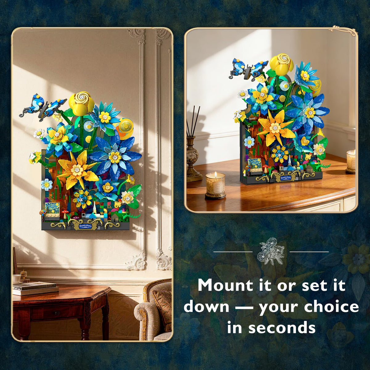 PLAXSOON flexible wall-mounted or freestanding display options for décor