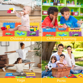 PLAY 10 baby play mat tiles closeup shows seamless edges for safe crawling