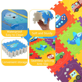 PLAY 10 baby play mat vehicle pattern supports early recognition of shapes and movement