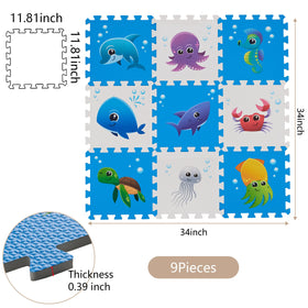 PLAY 10 Sea World mat inspires imaginative play with friendly marine themes.