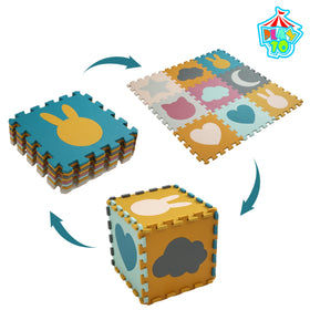 Play 10 educational mat features vivid colors and graphics for early learning appeal.