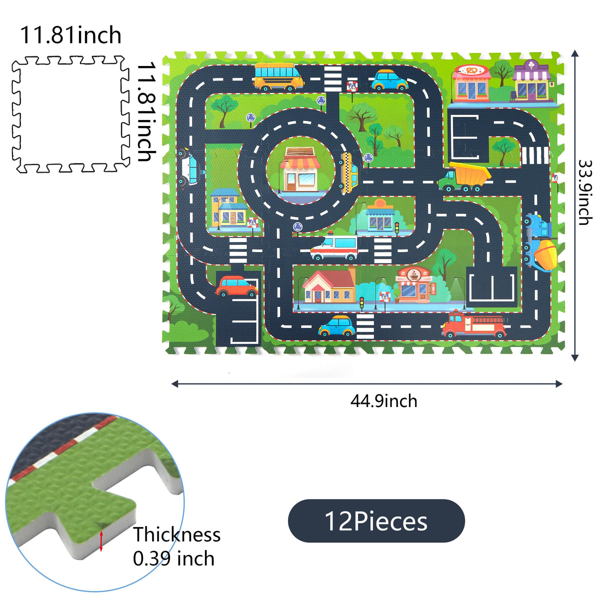 PLAY 10 outdoor-ready mat withstands varied surfaces for year-round use.