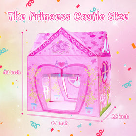 PLAY 10 foldable pink play tent with quick setup for tea parties.