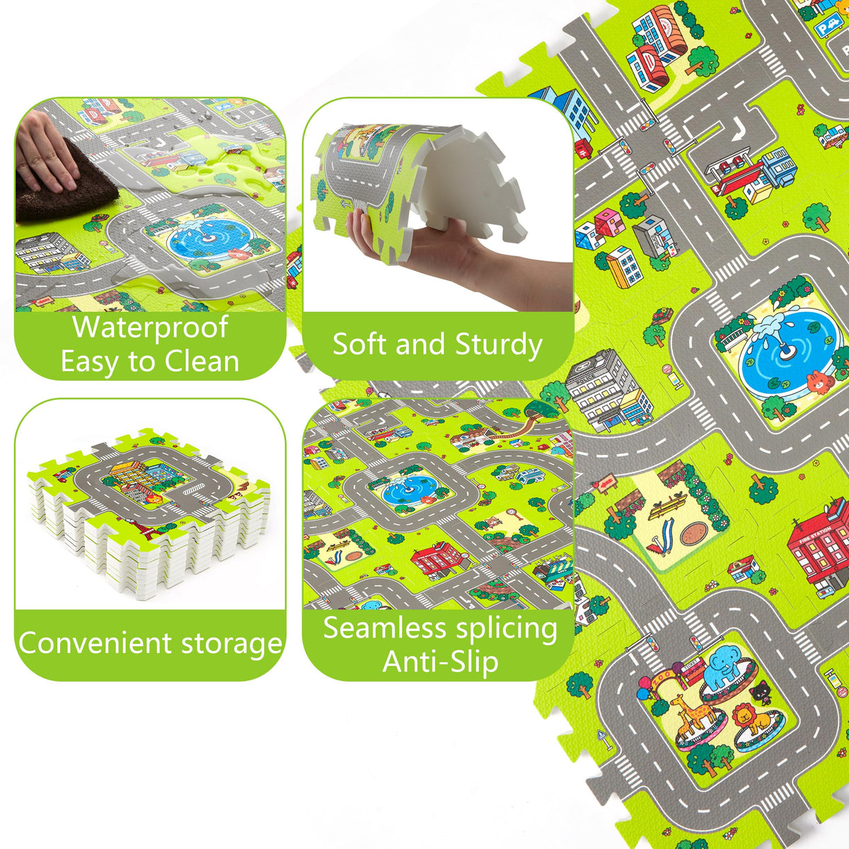 Play 10 non-toxic EVA material keeps infants safe during crawling sessions.