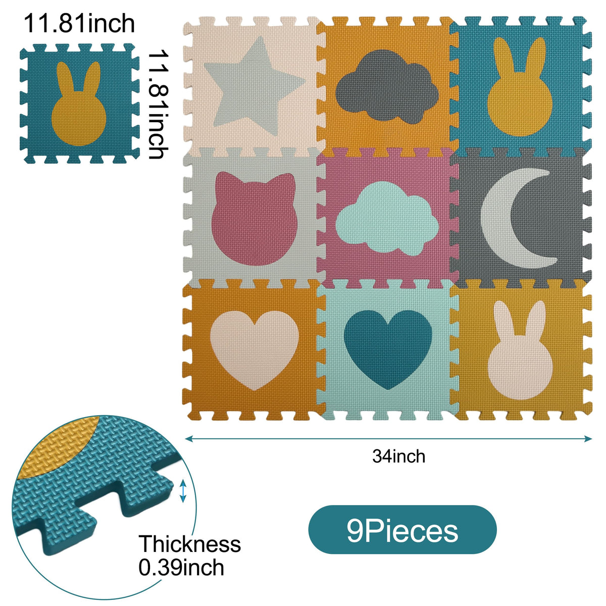 Play 10 non-toxic material protects tiny knees during crawling.