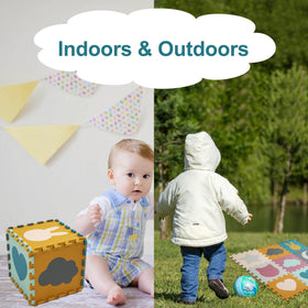 Play 10 versatile foam mat for home, daycare, or outdoors.