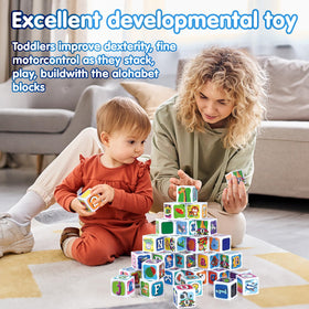 PLAY ABC blocks with everyday object icons aid object recognition during play.