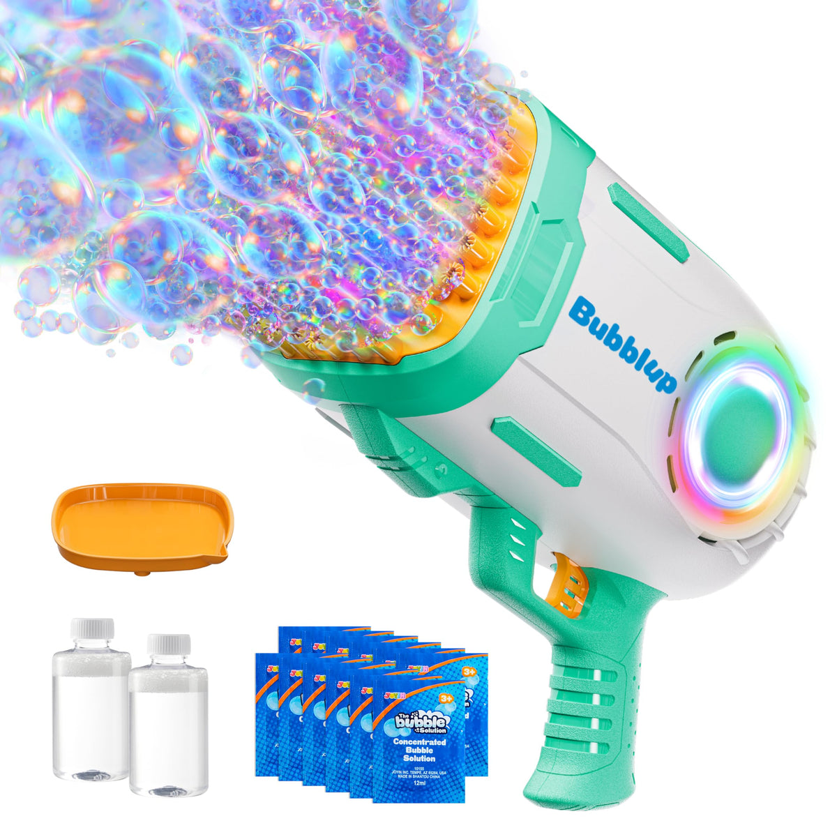 Play-Act 69-holes bubble gun package ready for outdoor fun and play.