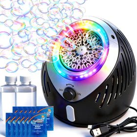 Play-Act bubble machine with a durable design for exciting kid-friendly bubble play.