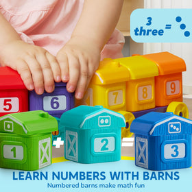 Play-Act learning train showing wagons and carriages for pretend journeys.