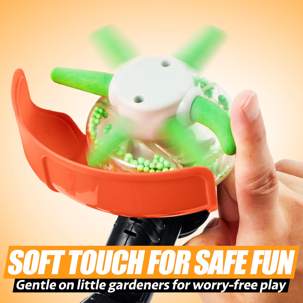 Play-Act Toddler Weed Trimmer modern electronic design mirrors real tools.