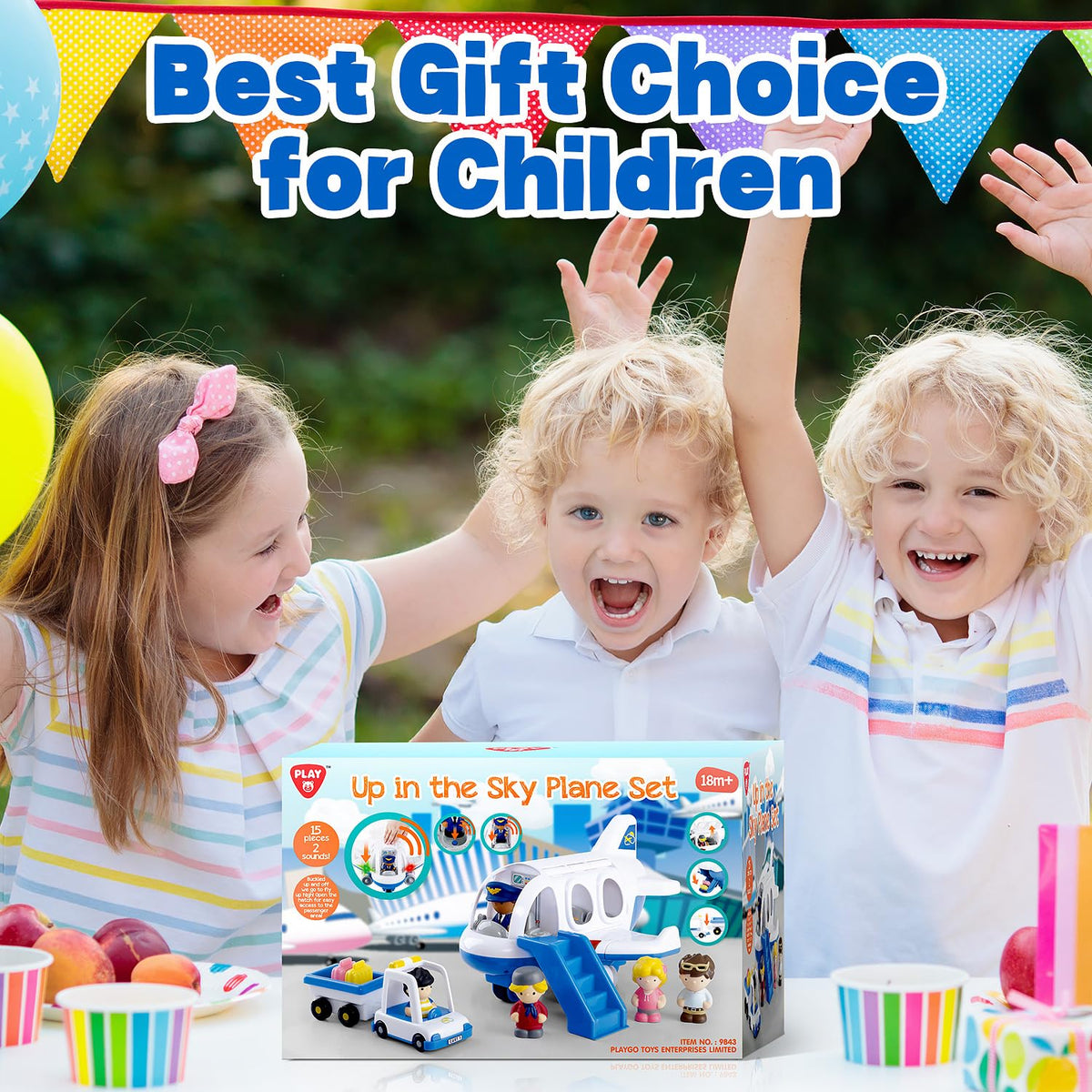 PLAY Airplane Toy blue edition highlights authentic color for visual appeal