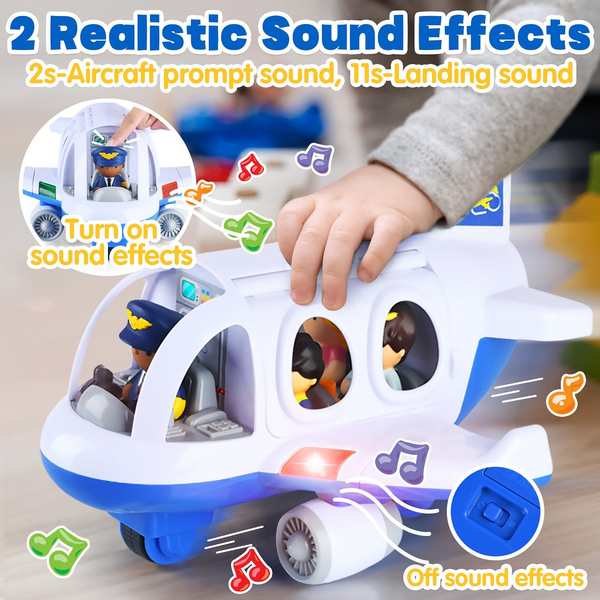 PLAY Airplane Toy flashing lights captivate during pretend flights