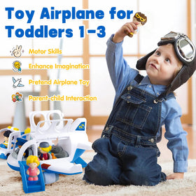 PLAY Airplane Toy shows luggage compartment for realistic travel role-play