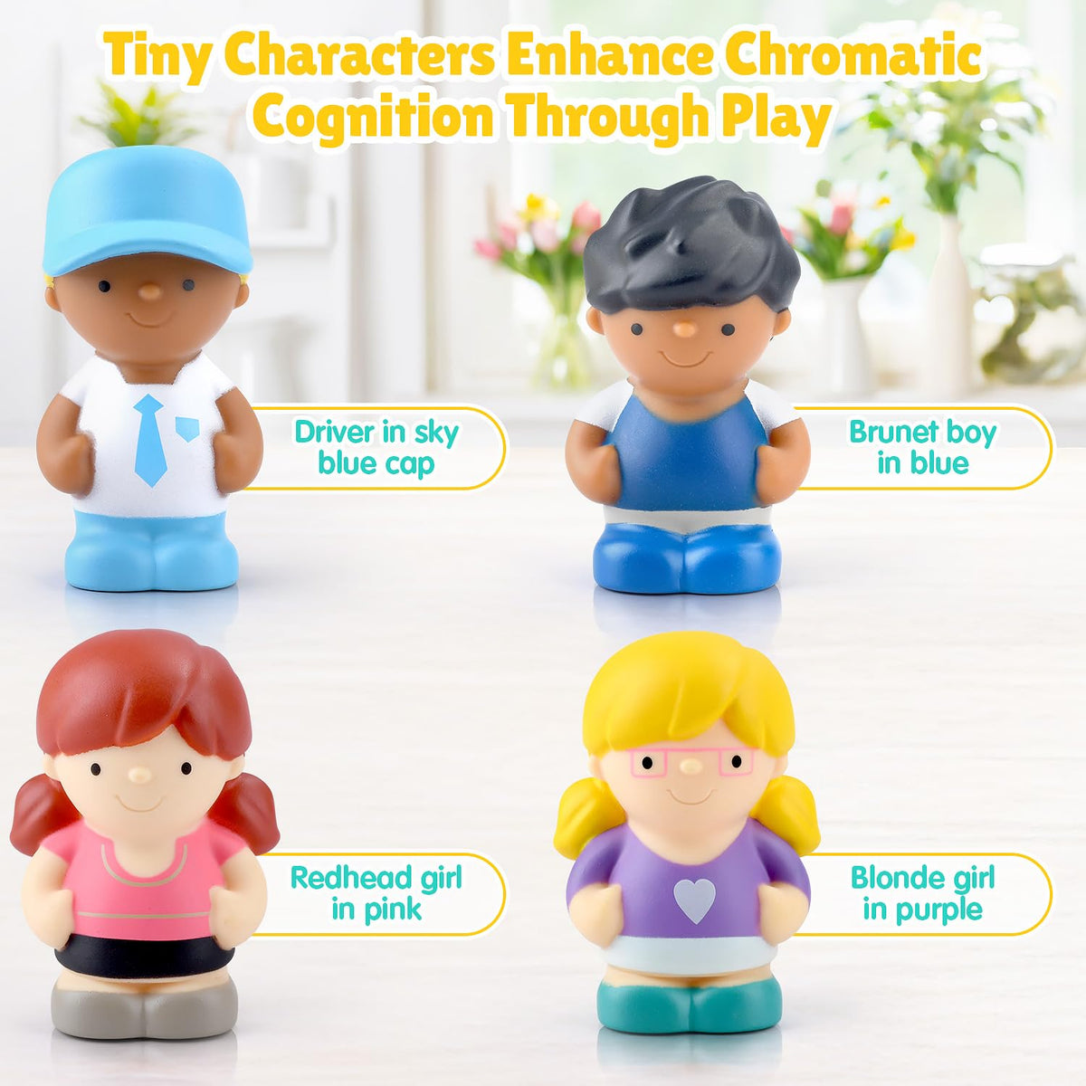 BPA-free, wipe-clean surfaces plus rounded edges for safe play.