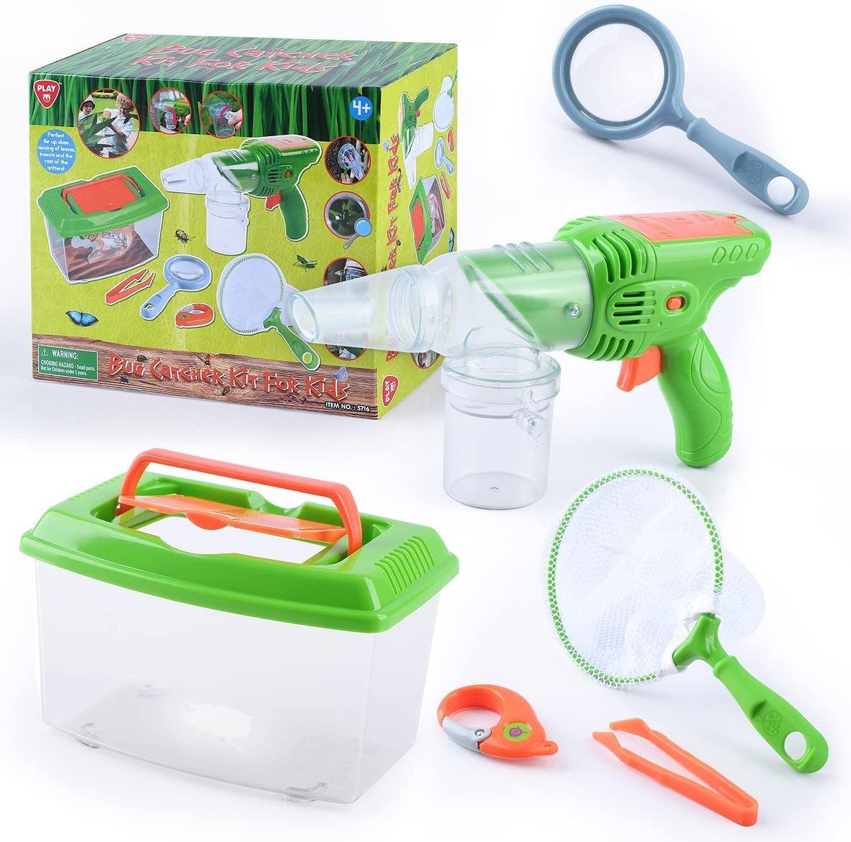 PLAY Bug Catcher Vacuum in use for safe insect capture.