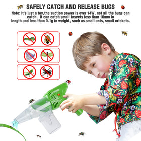 PLAY Bug Vacuum side view showing dual suction levels for small insects.
