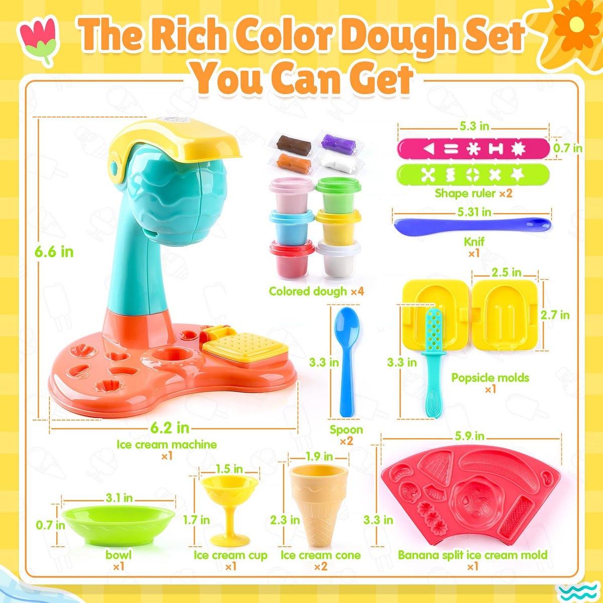 PLAY clay dough set banana split mold inspires imaginative pretend play and delicious visuals