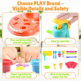 PLAY color dough jars keep colors bright and ready for reuse after play
