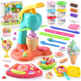 PLAY clay dough set with ice cream maker in action for creative play and fine motor skills