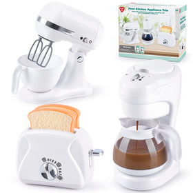 PLAY coffee maker with lights and sounds for immersive pretend play