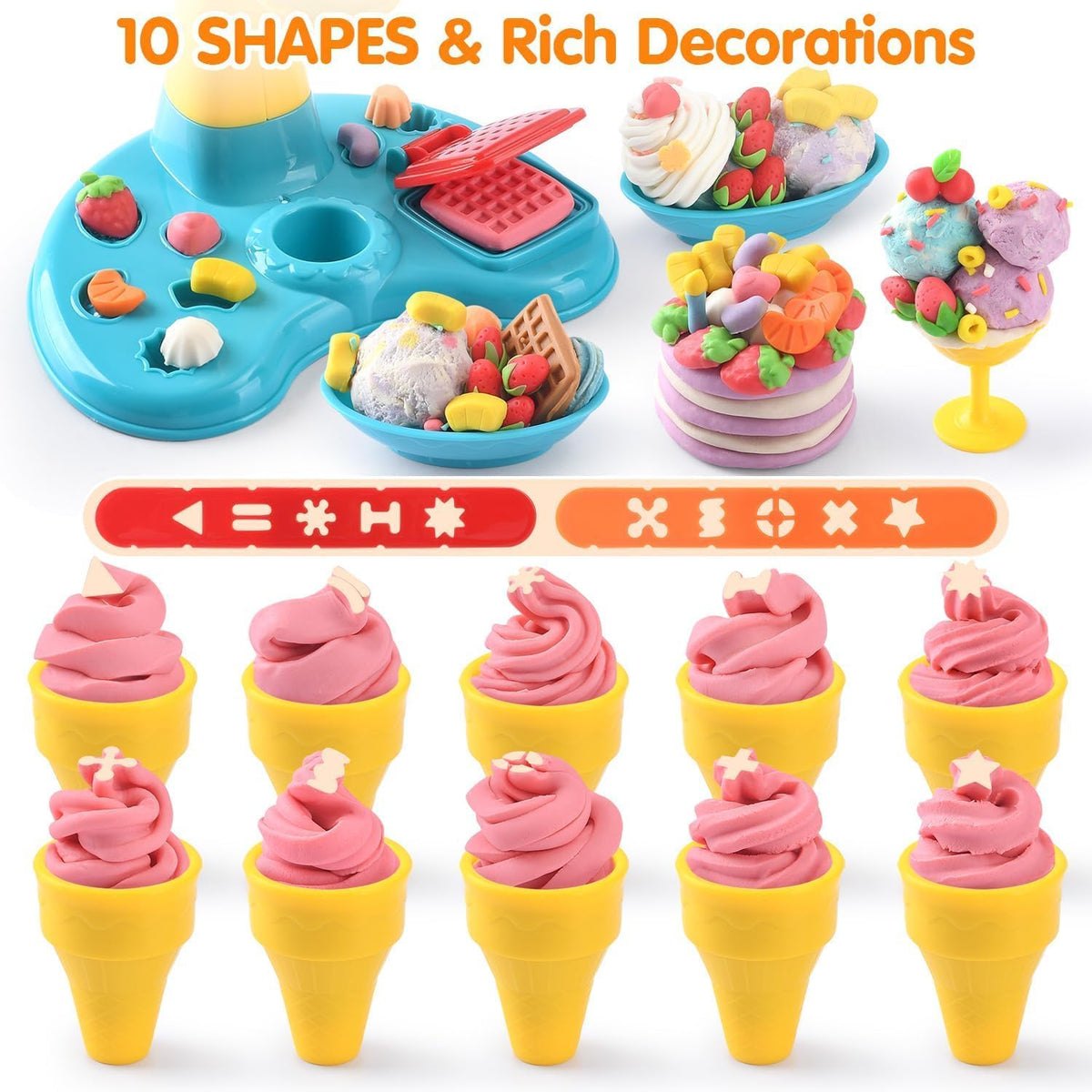 PLAY Color Dough dessert cups for kid-sized Sundae play
