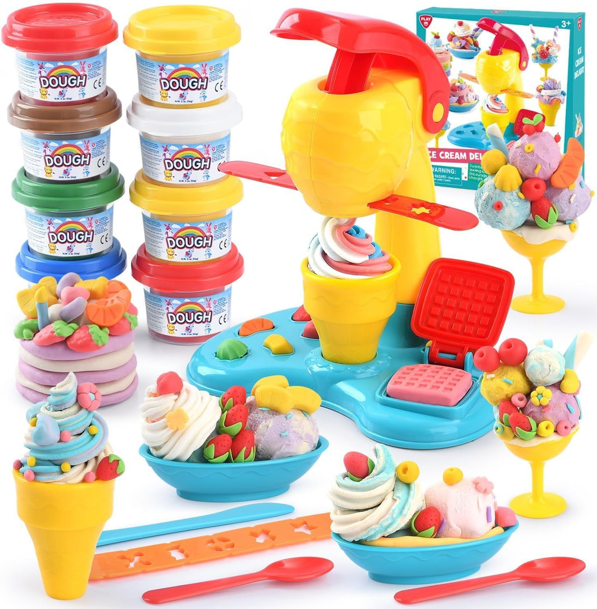 PLAY Color Dough ice cream maker in use for pretend treats
