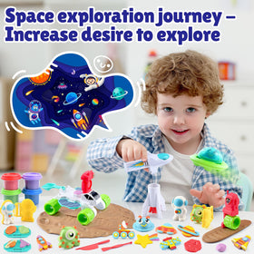 PLAY Color Dough Sets robot scene enhances creative play and hand eye coordination