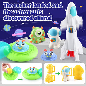 PLAY Color Dough Sets UFO scene supports sensory exploration in hands on play