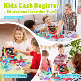 PLAY credit card and money drawer teaches pretend payments and money handling