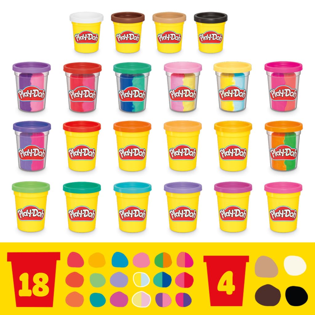 Play-Doh 2-ounce cans provide detail-friendly colors for features