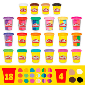 Play-Doh 2-ounce cans provide detail-friendly colors for features