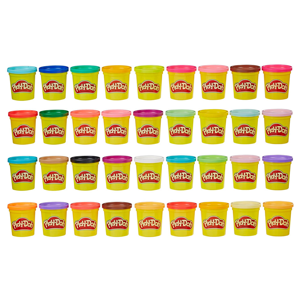 Play-Doh 36-pack colorful cans ready for classroom creativity.