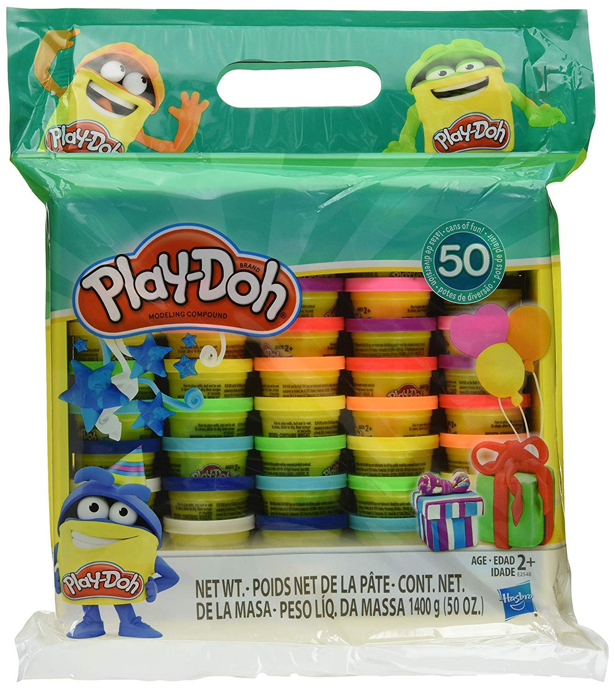 Play-Doh 50-color pack with vibrant hues for imaginative play