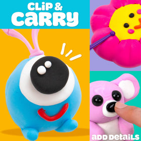 Play-Doh Air Dry Clay color palette with 16 vibrant colors for creativity.