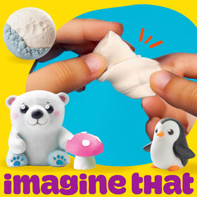 Play-Doh Air-Dry Clay smoothing tools help refine shapes
