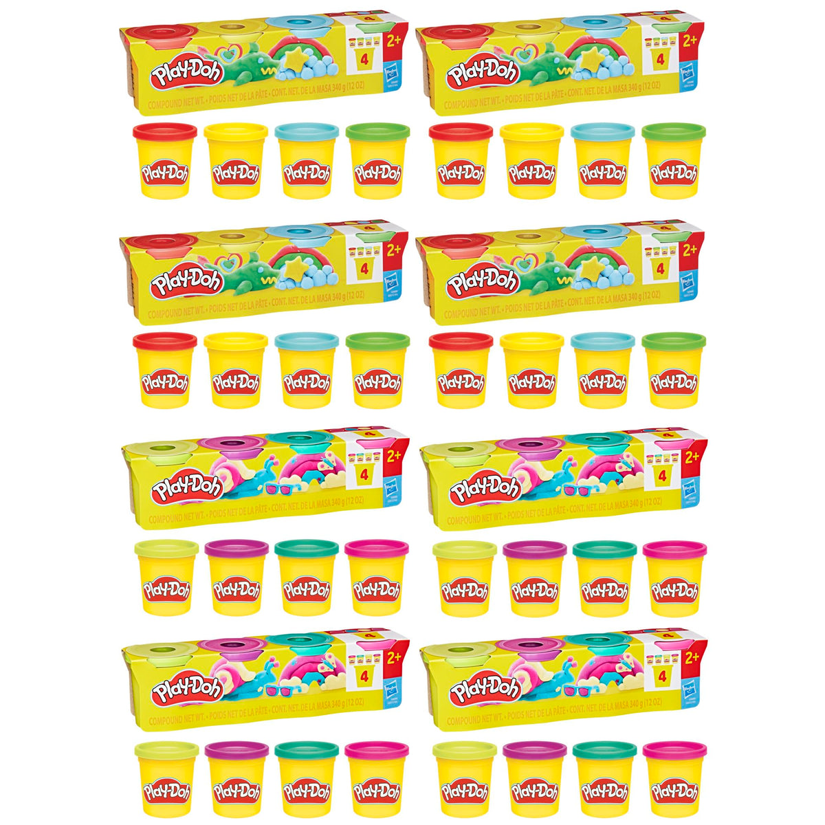 Play-Doh bulk 4-pack green can sparks creative play and color mixing.